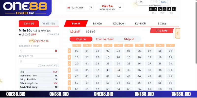 Cung cấp nhiều hình thức cược trong lô đề 3 miền với mức ăn cao