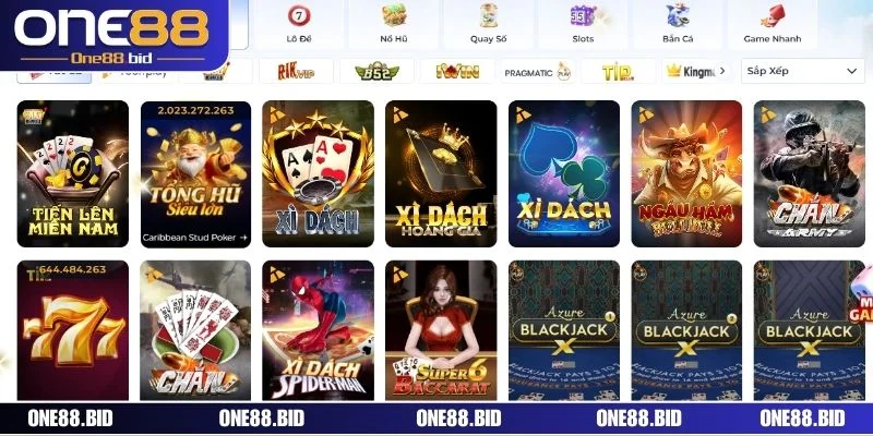 Giao diện game bài ONE88 cực sống động với đồ họa 3D